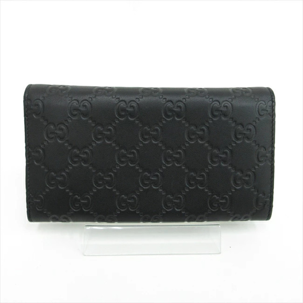 GUCCI Shima Flap Long Wallet Black Leather - Picture 2 of 9
